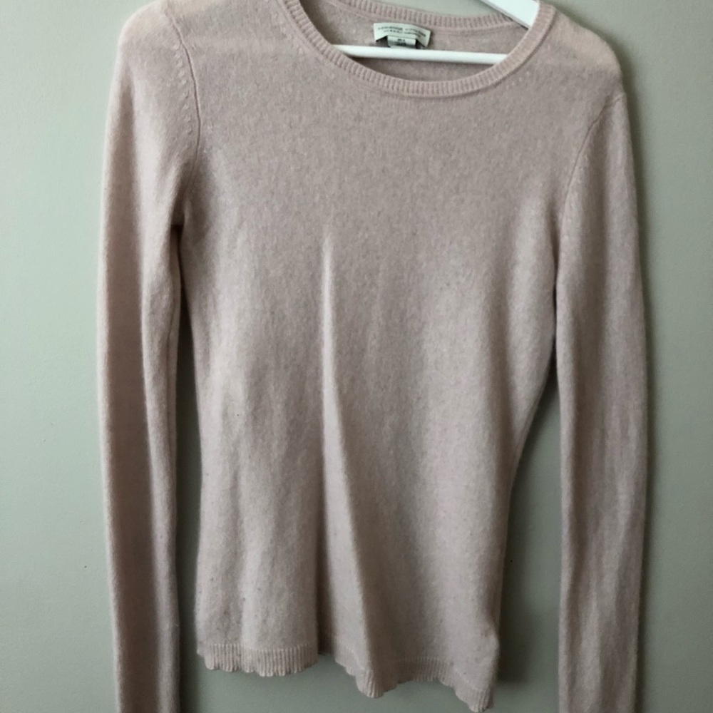 ADRIENNE VITTADINI 100% Cashmere LightPink Sweater